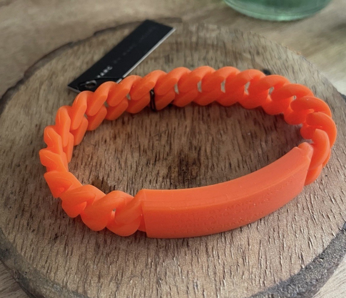 Marc Jacob’s Orange Silicone Chain Bracelet