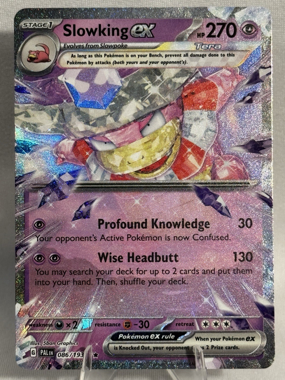Slowking ex - 086/193 - Pokemon Paldea Evolved Ultra Rare Card NM
