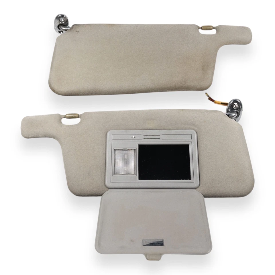 1988-1990 Honda Accord Driver & Passenger Side Sun Visor Pair Set Tan Brown - Image 4 of 4