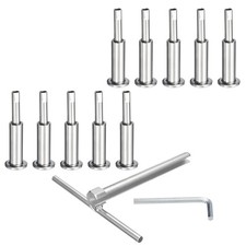 20Pcs Fit 2"x2" Wood/Metal Deck Post Cable Railing Kit Repair Silver DIY