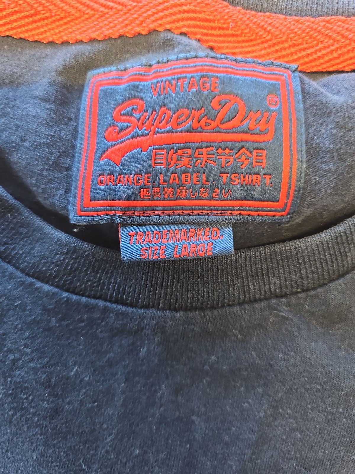 Superdry Orange Label Navy Blue Vintage Embroidered T-Shirt  D509 image 2