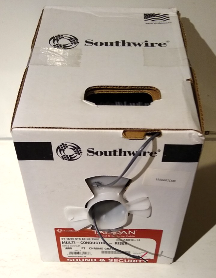 1000ft 18/2 Stranded Bare Copper Security Alarm Cable CMR CL3R Riser ...