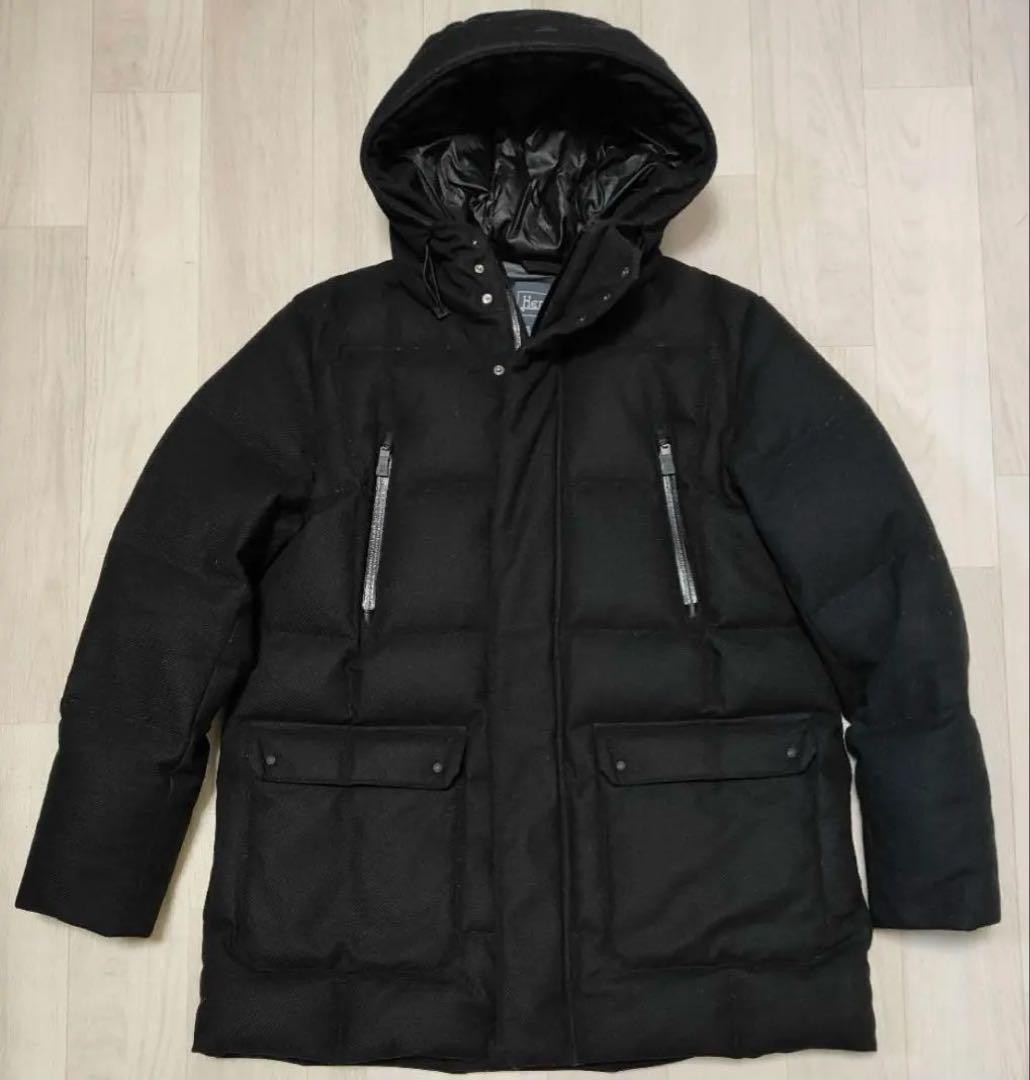 HERNO Laminar Down Jacket Black Size 46 Used Long… - image 1