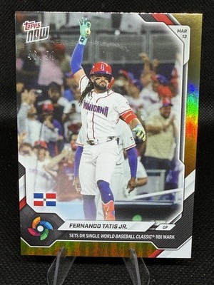 Fernando Tatis Jr DR RBI Mark World Baseball Classic Topps NOW Gold Foil /50 #29