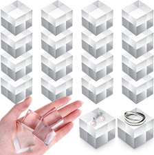 16 Pack Clear Acrylic Display Blocks Square 1x1x1 Inch for Jewelry Collectibles