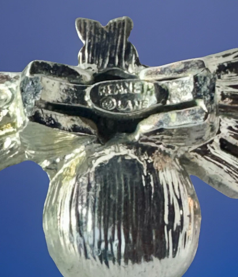 Prendedor broche Kenneth Jay Lane KJL perla y cristal araña insecto Foto 4 de 4