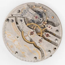 Hampden Wm McKinley 16-Size 21-Jewel Lever Set Antique Pocket Watch Movement