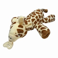 Philips Avent Soothie Snuggle Giraffe Plush Pacifier Holder Brown Snuggly