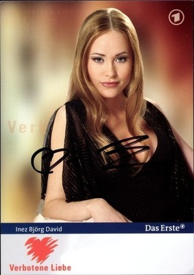 Ak Schauspielerin Inez Björg David, Portrait, Serie Verbotene Liebe - 3917273