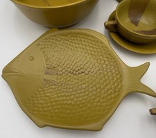 Nancy Patterson Lamb Collection Tai-Tau Stoneware Pottery Fish Serving Platter