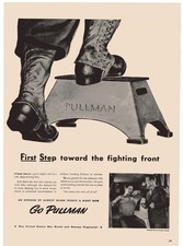 VTG 1940s 40s Pullman WWII Buy War Bonds &ldquo;First Step Toward Fighting Front&rdquo;