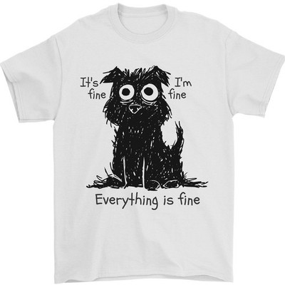 Hund I'M Fine Alles Ist Fein Lustige Hund Herren 100% Baumwoll