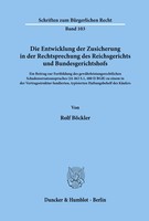 Die Entwicklung Der Zusicherung In Der Rechtsprechung Des Reichsgerichts Und...