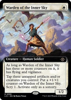 Warden of the Inner Sky (Extended Art) - LCI MTG - Light Play