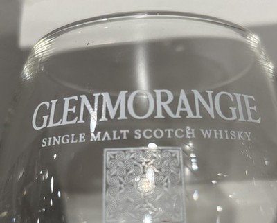 GLENMORANGIE Single Malt Scotch Whisky Glass Set of  (2) Barware GLASSES 3.5 