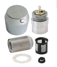 New Chicago Faucet 665-Rkpabcp 1-3/4" Mvp Metering Push Handle