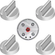 Premium Steel Gas Range Stove Knobs Replacement (5 PCS) for Most WHLP Models US