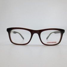 Converse K304 Brown Rectangular Eyeglass Frames Women 47-18-130 Demo Lenses