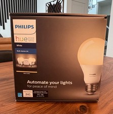 Philips Hue White Starter Kit Smart Lighting Bridge 2 Bulbs