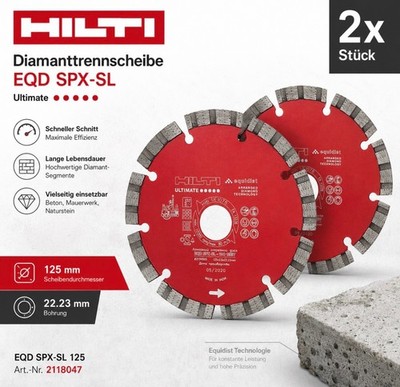 Hilti EQD SPX-SL 125 Diamanttrennscheibe 125 mm 2er Pack 2118047 Ultimate