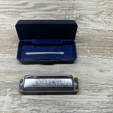 Hohner Blues Harp MS Key of BB Harmonica Made in Germany w/Original Case 10 Hole