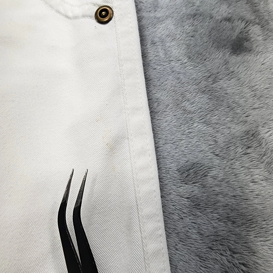 Винтажные женские брюки 90-х Studio Works 10P МИНИАТЮРНЫЕ белые без застежек с коническими карманами - Изображение 3 из 4