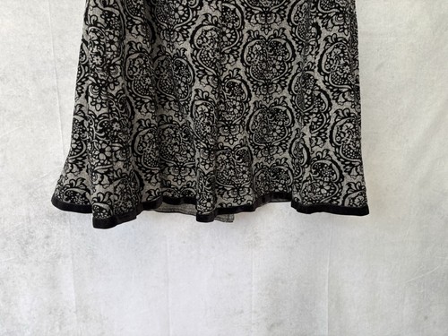 Wardrobe Black Floral Skirt Size 20 L31” Midi Polyester A Line Women’s - Picture 3 of 9