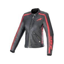 ALPINESTARS GIACCA DONNA PELLE STELLA DYNO LEATHER JKT 1346 BLACK RED