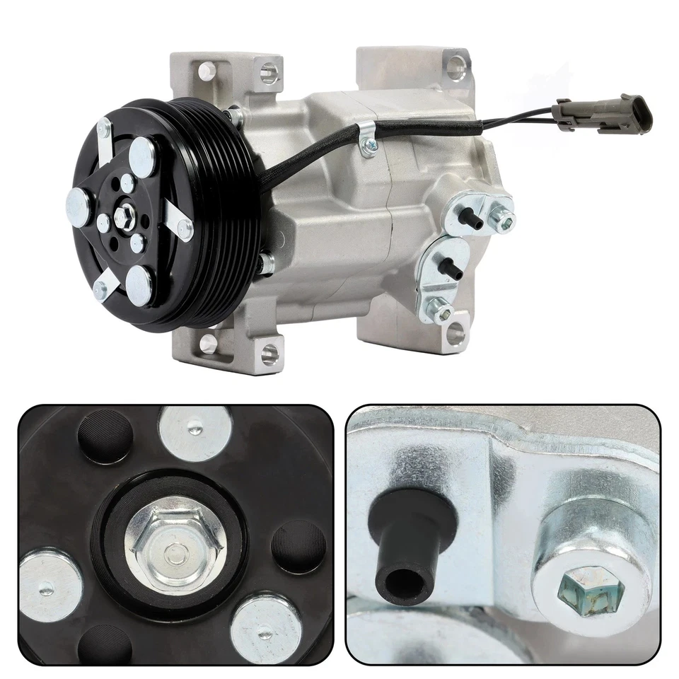 A/C Compressor For Chevrolet Silverado1500 2500 HD 3500 HD 2003-2010 4.3L 6.6L - Изображение 3 из 4