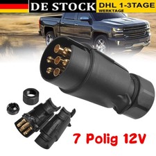 7-poliger 12v Anhänger Stecker Kunststoff Anhängerstecker 7-polig/7pol. PKW Kfz