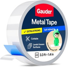 GAUDER Metal Tape Self Adhesive Ferrous Tape for Magnets Metallic Steel Stri