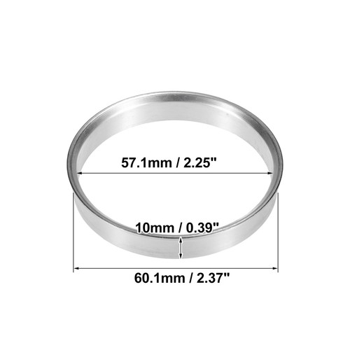 4Pcs Anneaux Centrés Moyeu Alliage D'Aluminium Od 60.1Mm À Id 57.1Mm Voiture - Picture 5 of 7