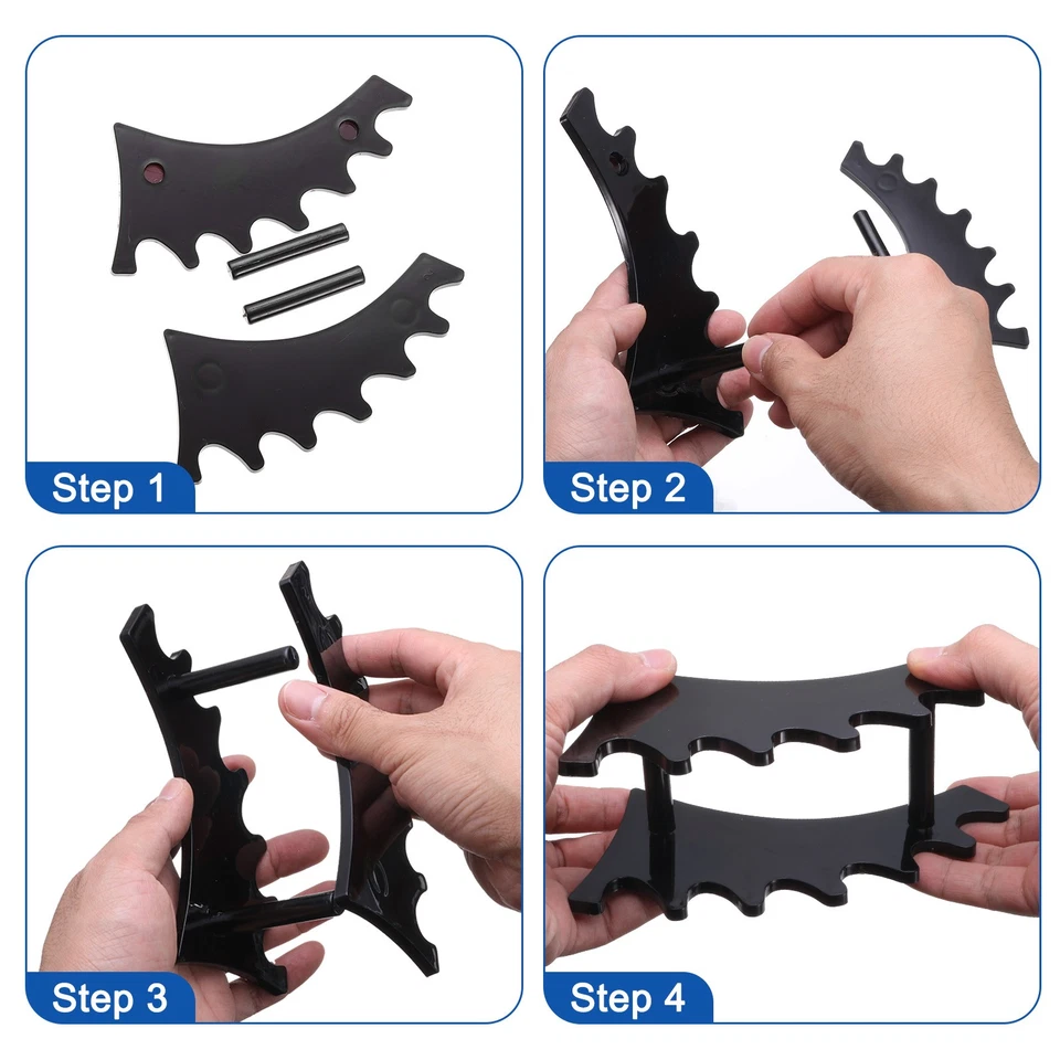 2 Pack Plastic Pen Holder, 6-Slot Acrylic Pen Display Stand Horizontal Clear - Image 4 of 4