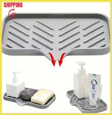 Silicone Faucet Sink Pad Drip Catcher Tray Kitchen Drain Splash Guard Slip Mat