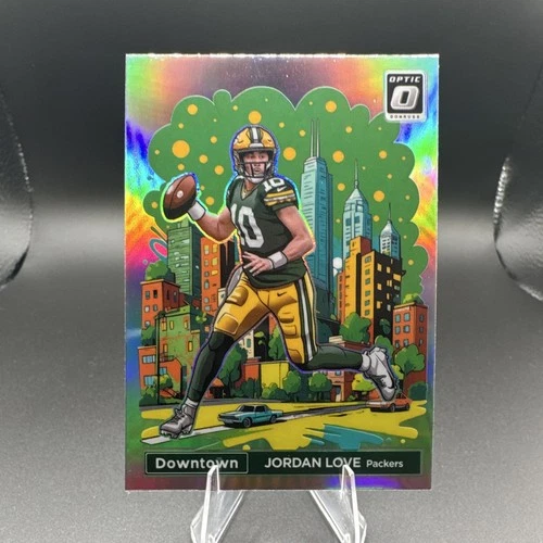 2024 Panini Donruss Optic Football Jordan Love Packers Downtown! Prizm #5