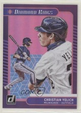 2021 Panini Donruss Diamond Kings Holo Pink Christian Yelich #24 1u6