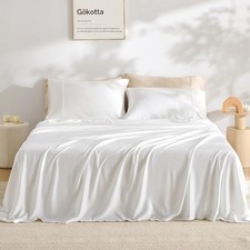 King Size Bed Sheets 4 Piece Set, 100 Rayon Derived from Bamboo, Cooling