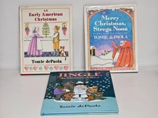 3 Tomie dePaola 1st Ed EARLY AMERICAN CHRISTMAS Merry Strega Nona SIGNED Jingle