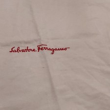 Salvatore Ferragamo White Shoe Dust Bag for Shoes 30" x 24"