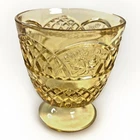 Amber Federal Glass Mayfair 4" Footed Open Sugar 1934