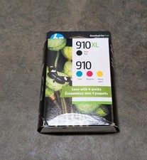 10/2026 Genuine HP 910XL Black  910 Cyan Magenta Yellow Ink Set 3JB41AN New