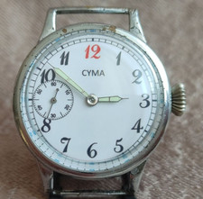 Watch CYMA 12 Red Wristwatch Swiss antique Old Rare