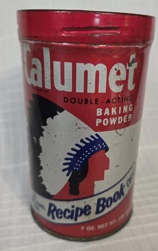 Calumet Vintage Baking Powder Tin, Half Full