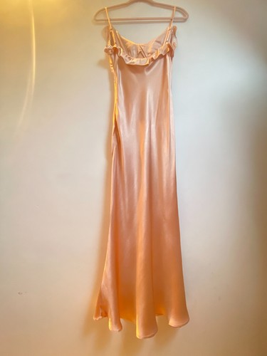 Coast Satin Slip Maxi Midi Dress in Pale Pink Peach Size 8 / S Summer party - Picture 5 of 5