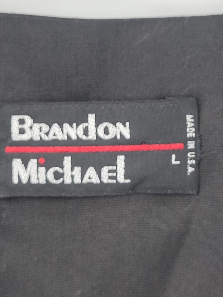 Brandon Michael Vest Waist Coat Mens Large Black Y2K 2000 Champagne New Year - Image 4 of 4