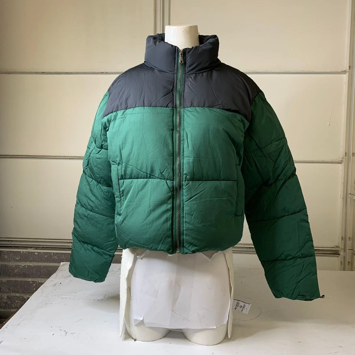 Hunter green puffer jacket women's cheap