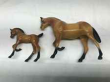 Vintage HARTLAND Quarter Horse shaded buckskin Mare Foal very nice 5"