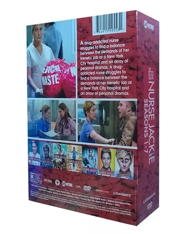 Nurse Jackie: The Complete Series, Seasons 1-7 (DVD) Free Shipping! Foto 3 de 3