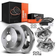 Rear Disc Brake Rotor & Brake Pad + Brake Caliper for Toyota Sienna 2004-2010