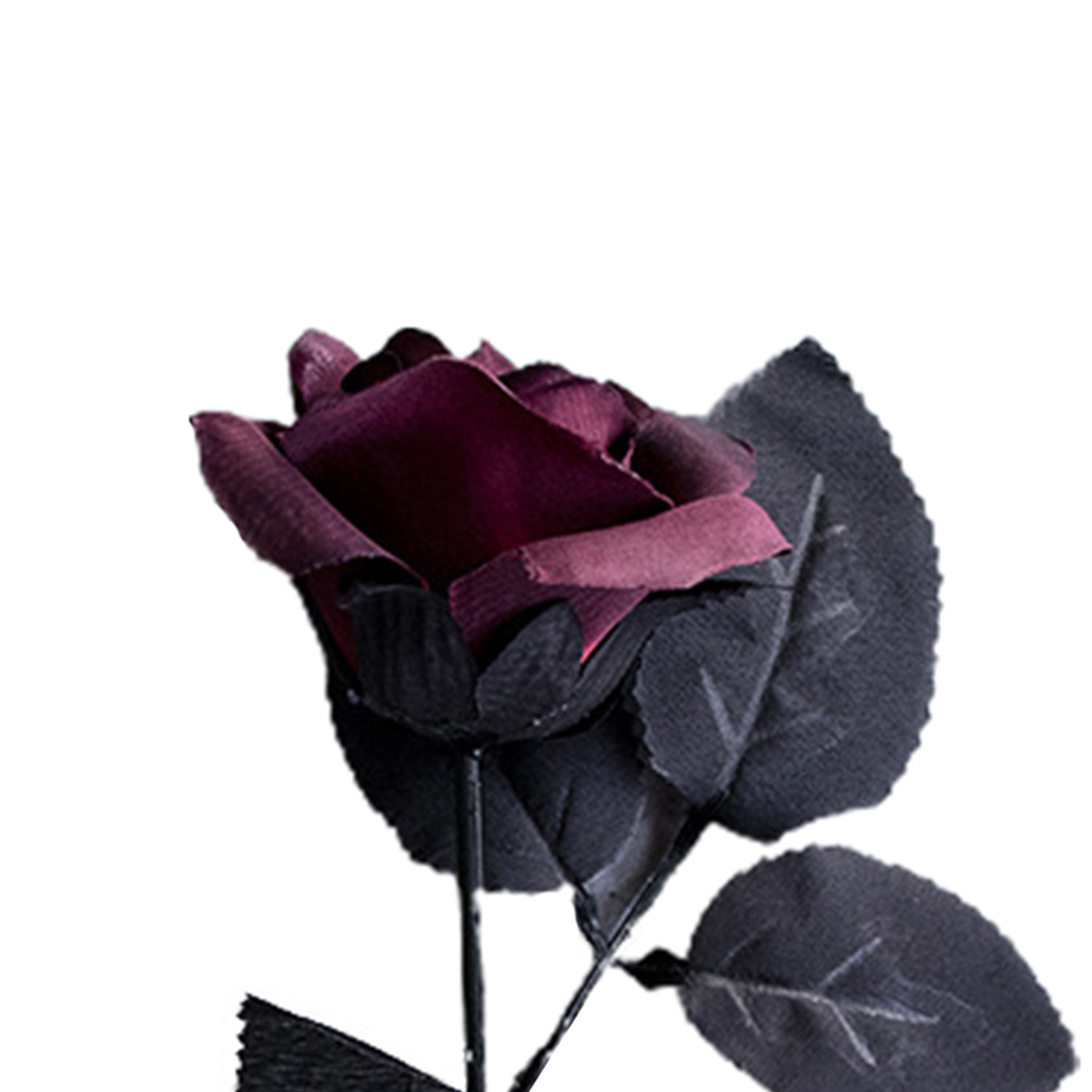 Fake Black Rose Beautiful Realistic Single Black Rose Artificial Flower Fabric eBay